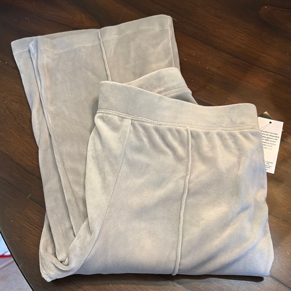 Ideology velour Wide-Leg high elastic band waist Soft stretchy Pants